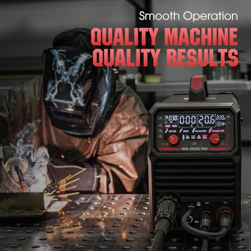 YESWELDER MIG-205DS PRO MIG Welder, 200Amp 110/220V Dual Voltage MIG Welding Machine, 5 in 1 Gas MIG/Flux Core MIG/Spool Gun MIG/Lift TIG/Stick Multiprocess Aluminum MIG Welder, Spool Gun Compatible - Image 4