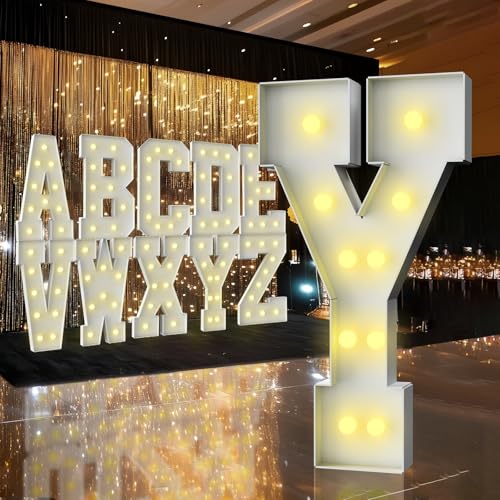 Letras de marquesina de 3 pies de alto para decorar fiestas de cumpleaños y graduaciones