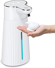 MOOKA Automatic Soap Foam Handwash Dispenser | Smart Hand wash Sensor Soap Dispenser for Bathroom, Office, Kitchen | Automatic Soap Holder/Dispenser | touchless soap Dispenser (350 ml) (White)