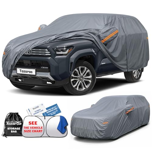 Tozaroa SUV Cover Waterproof All-Weather,Outdoor Full Exterior Car Covers Custom Fit for Lexus RX,VW Atlas,Kia Telluride,Hyundai Palisade,Chevrolet Equinox,Blazer,etc Size S3(See SizeChart)
