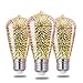 [3-Pack] Decorative 3D LED Bulb, E26 Base, 4W, AC100-240V, Soft Warm Light, Non-Dimmable, Non-Portable, No Plug-Connected | Not Include Bulb Holder（Set of 3)
