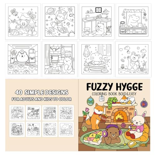 Libro da colorare con animali | Simpatico libro da disegno invernale | 40 pagine libro da colorare con animali per l'educazione, libro da colorare invernale per rilassarsi