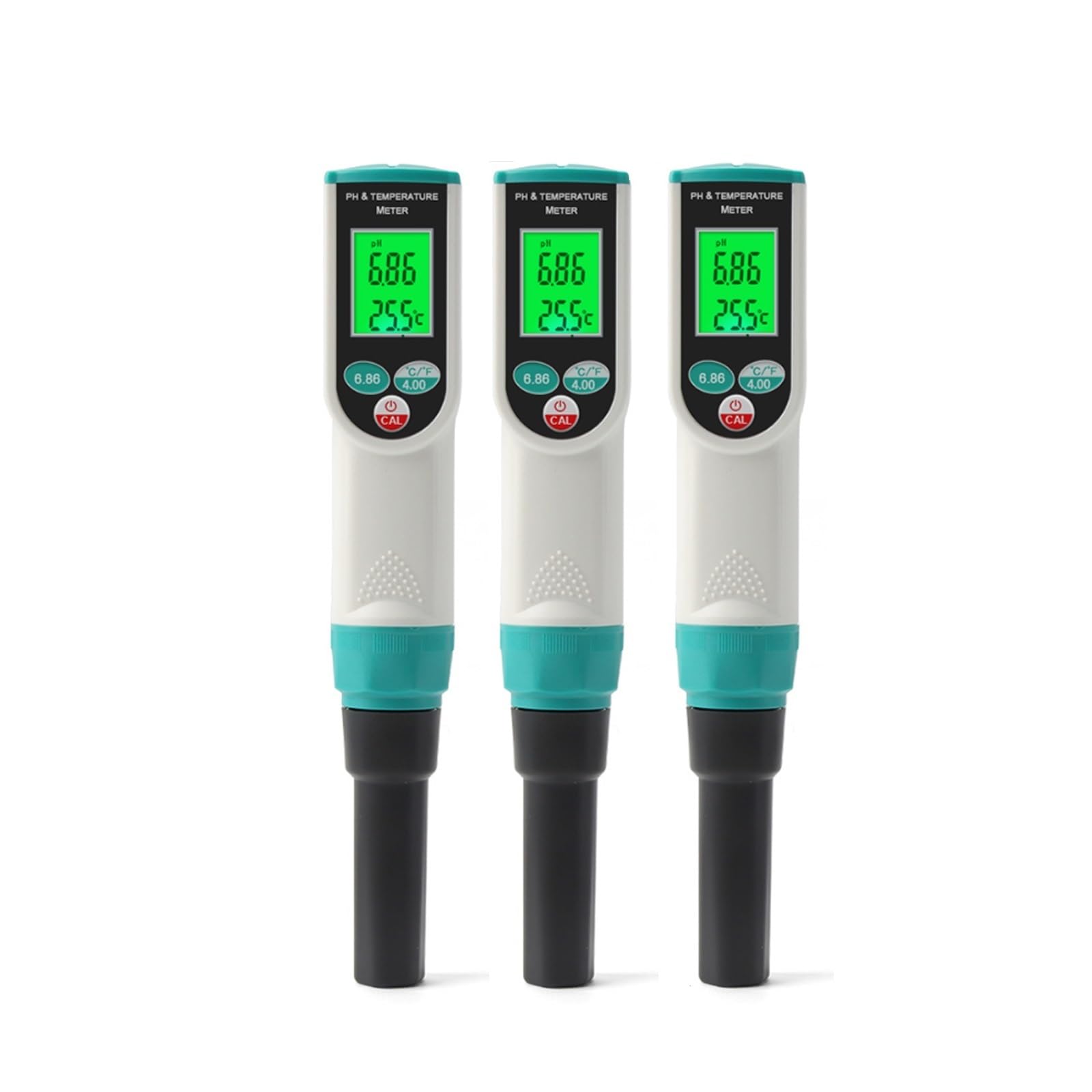 2 In 1 Boden PH Meter Digital Temp Säure Boden Tester Sensor Analysator for Outdoor Pflanzen Garten Genaue Messung(3PCS)