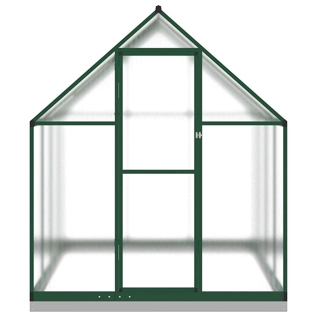 Invernadero con marco de base de aluminio, 224 x 169 x 202 cm, placas de policarbonato resistentes a los rayos UV, con ventana de ventilación y puerta batiente, invernadero resistente a la