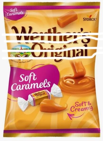 Soft Caramel - 1 sac - Bonbons au caramel enrobés du caramel et du crème - 180g - Bonbons Allemagne compatible avec Werther's Original