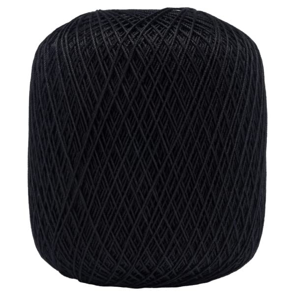 Image of Aunt Lydia's Classic 10 Cotton Crochet Thread, Black, 3 Count, 350y /320m (Pack of 8)