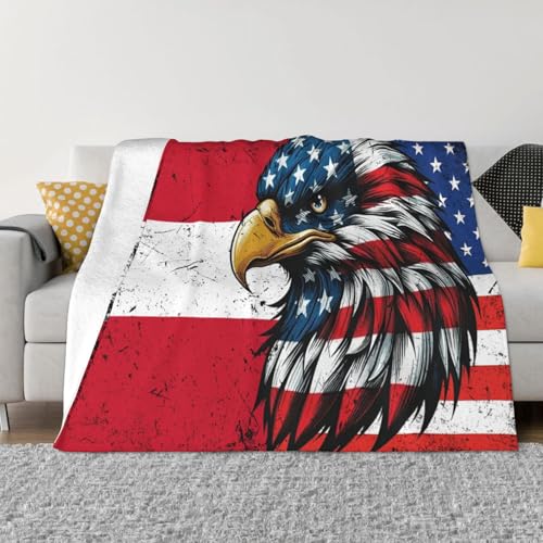 America and Austria Austrians Eagle Flag Throw Blanket - Soft Anti-Pilling Flannel, Lightweight & Warm, All Season Cozy Blanket for Couch Bed Office Travel Gift for Family 40