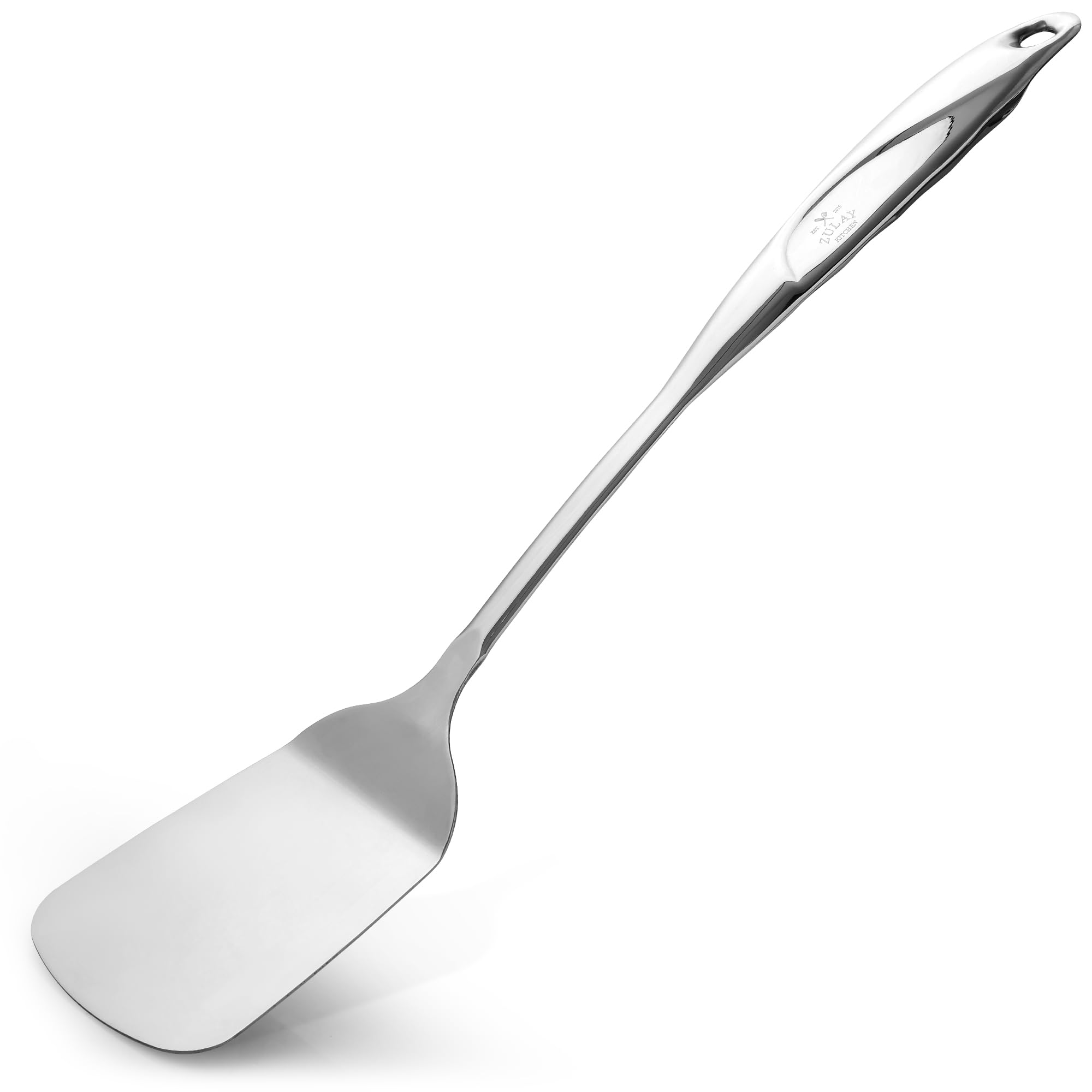 Stainless Steel Solid Turner - 15โ Large Metal Spatula for Cooking, Frying & Grilling - Durable, Heat-Resistant & Dishwasher Safe Kitchen Utensil for Everyday Use