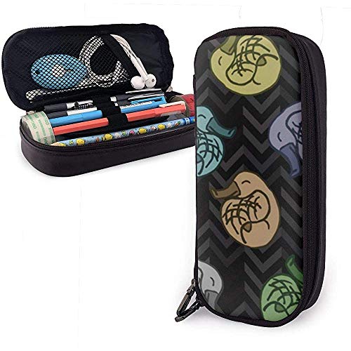 Preisvergleich Produktbild Schnabeltier Tumble On Grey Chevrons Leder Federmäppchen, Bleistiftbeutel Stifthalter Stationäre Tasche