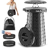 NUMANU Taburete plegable XXL mejorado 2025 con cojín y bolsa de transporte, silla desplegable o