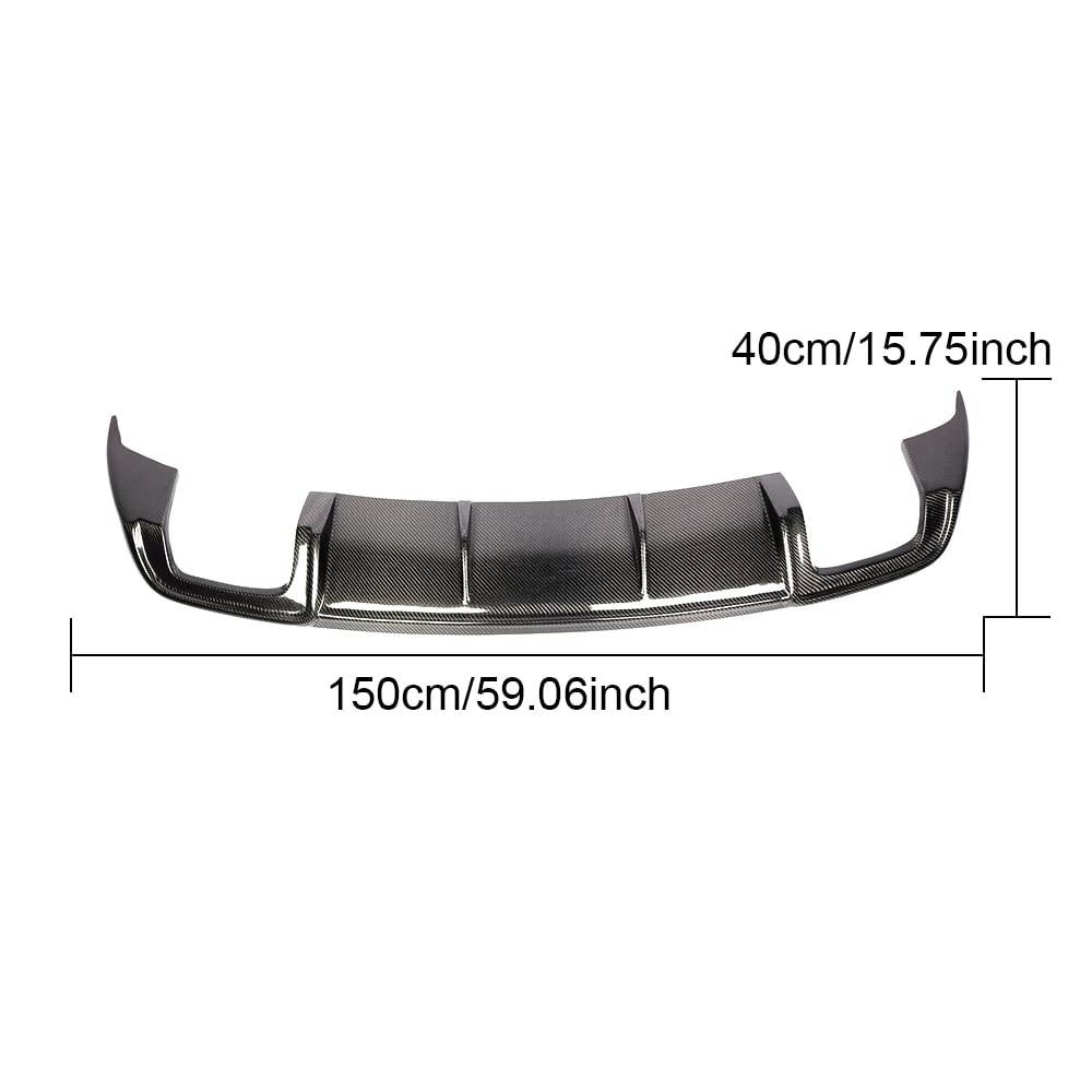 Diffuseur de Pare-Chocs de Voiture Diffuseur Spoiler à lèvres Ajustez for Audi A3 Berline Standard 2017-2019 Non S3 FLINE Diffuseur Diffuseur Spoiler Lèvre Fibre de Carbone