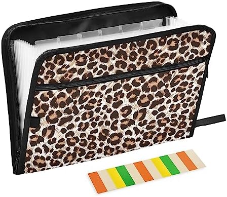 Cute Cats Expanding File Folder - 13 Pocket Accordion Organizer With Zipper, Sticky Labels, Holds A4/Letter Size (14.2x10.6in)