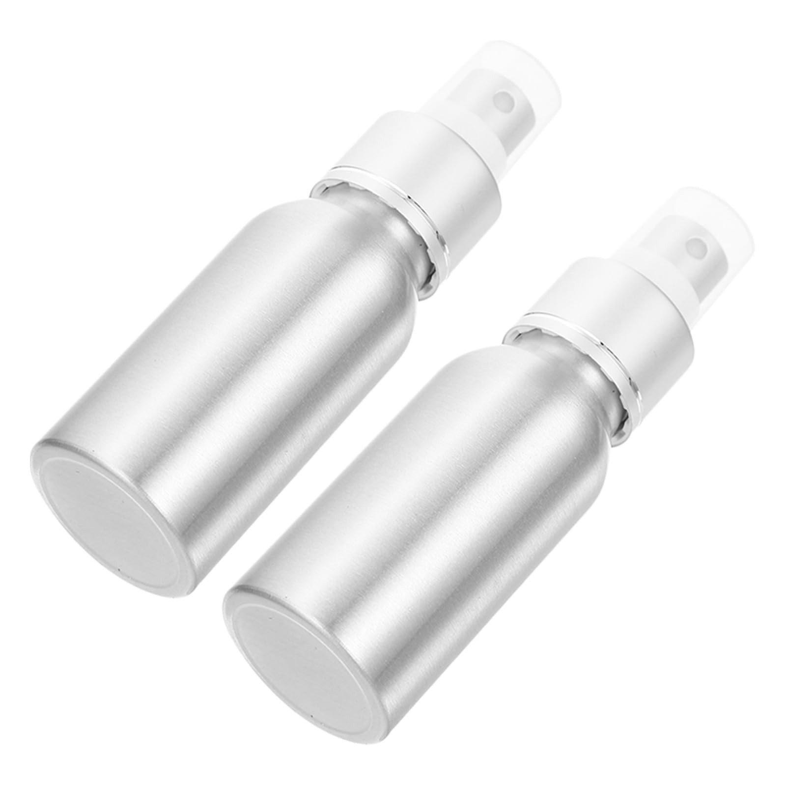 NUOBESTY Flaconi Riutilizzabili Pezzi in Cocktail Spray Alluminio per 50ml 2 Pp Design Spray Argento Bar e Viaggio