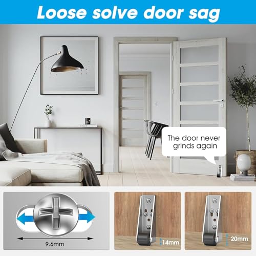 Image of Serplex 4Pcs Rigid Caster for Heavy Door Robust Metal Caster Silent Screw Fixed 2.68 inches Long Heavy-Duty L Shaped Side Mount Wheels Wooden Door Drooping Rotating Pulley