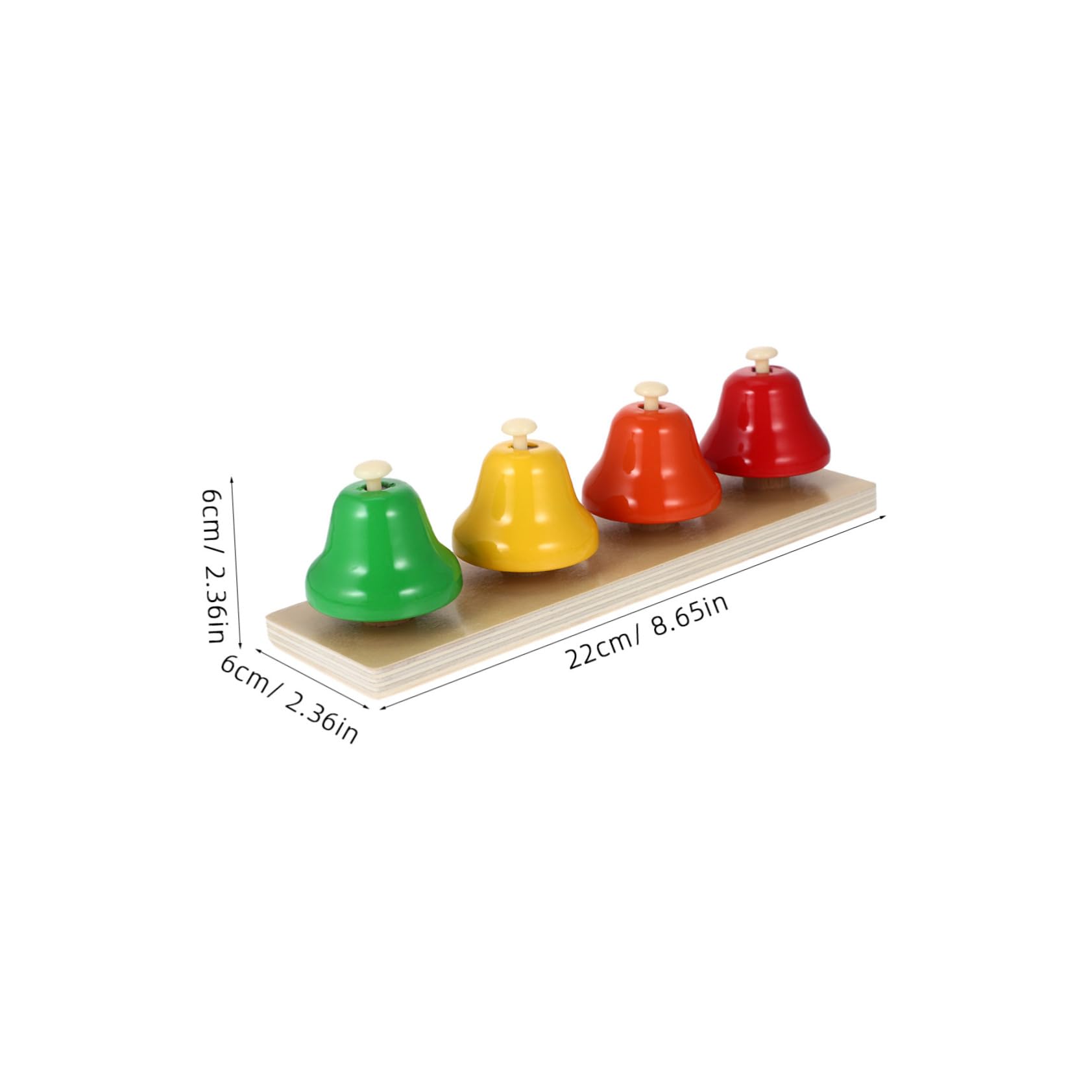 Juguetes Musicales de Madera y Cobre Juego de 2 Instrumentos de Percusión Promueven la Coordinación Mano-Ojo para Niños Pequeños en Juegos Sensoriales