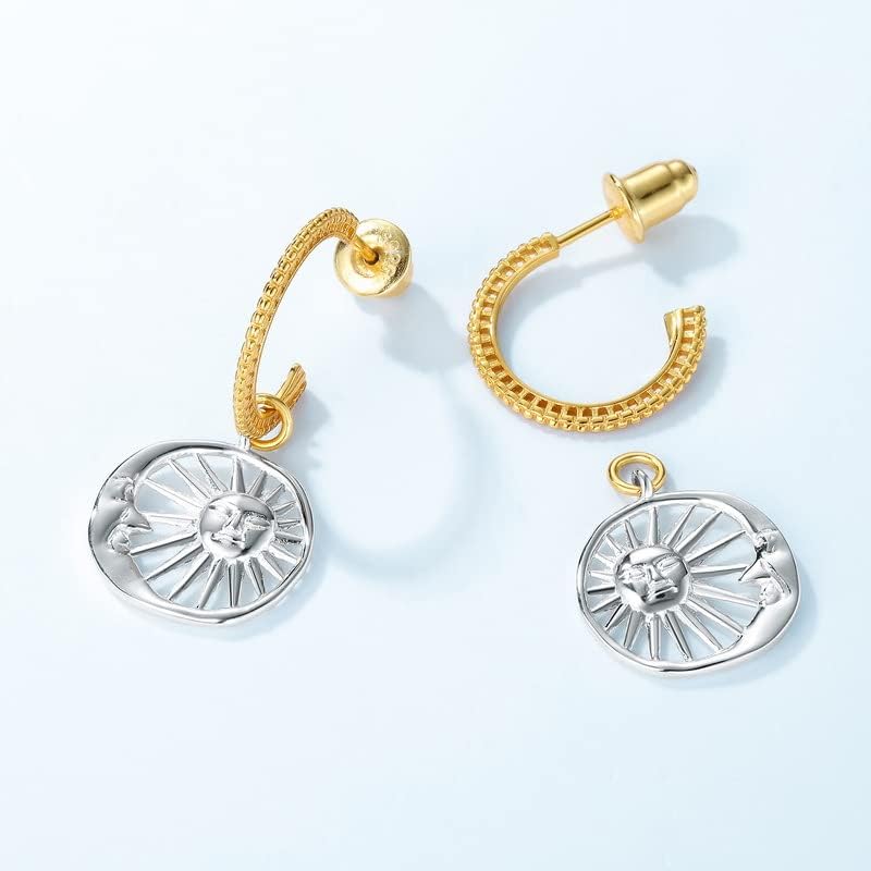 Nonnyl Sterling Silver Earring for Women Jewelry - S925 Sterling Silver with Genuine Plated 10K Gold Earrings, Gifts for Women Girlfriend Mom Wife Her