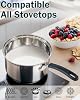 Cook N Home Professional Stainless Steel Cookware Set, Pots and Pans Kitchen Cooking Set with Stay-Cool Handles, Induction Ready, Oven & Dishwasher Safe, 10-Piece #2