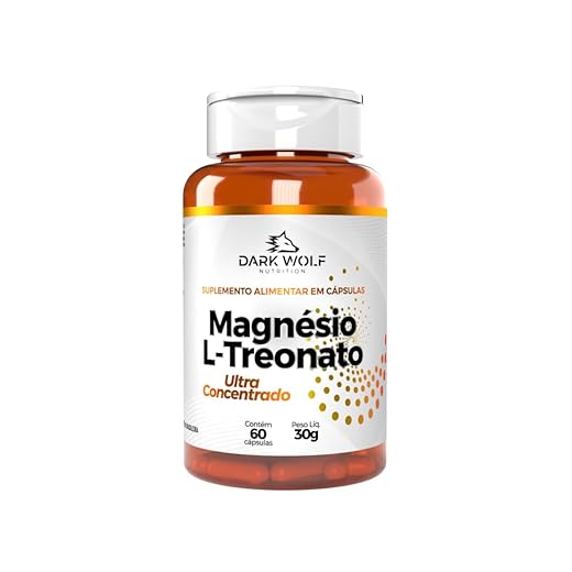 Remédios para ansiedade (com opções naturais)-radardasaude 2 Magnésio L - Treonato Ultra Concentrado, 60 Cápsulas,Dark Wolf Nutrition, Suplemento Alimentar para Memória, Ansiedade e Sono