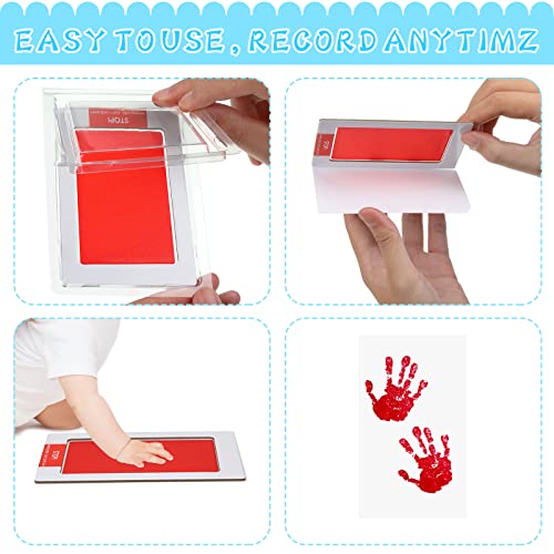 image for Jexine 30 Pcs Baby Inkless Handprint and Footprint Kit Pet Paw Print S