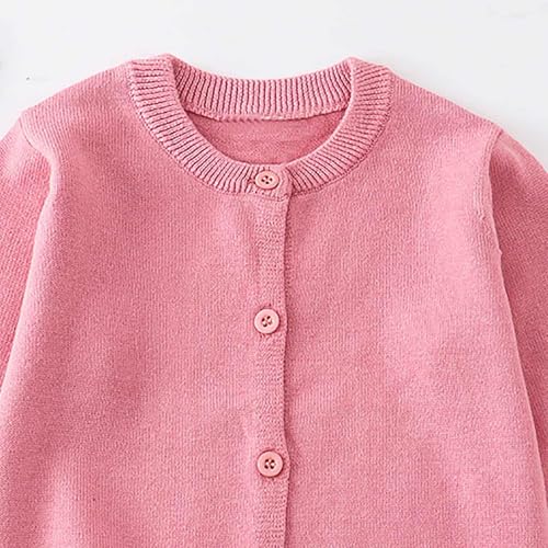 Girls Cardigan Long Sleeve Button Front Sweater Toddler Kids Comfortable Soft Warm Knit Sweaters3