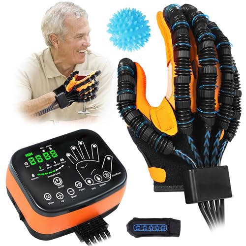 8th Generation Robotic Hand Glove For Stroke Rehab Stroke Therapy Equipment For Adults Hand Exercisers For Therapy 4 Modes Adjustable Intensity Touch Panel.