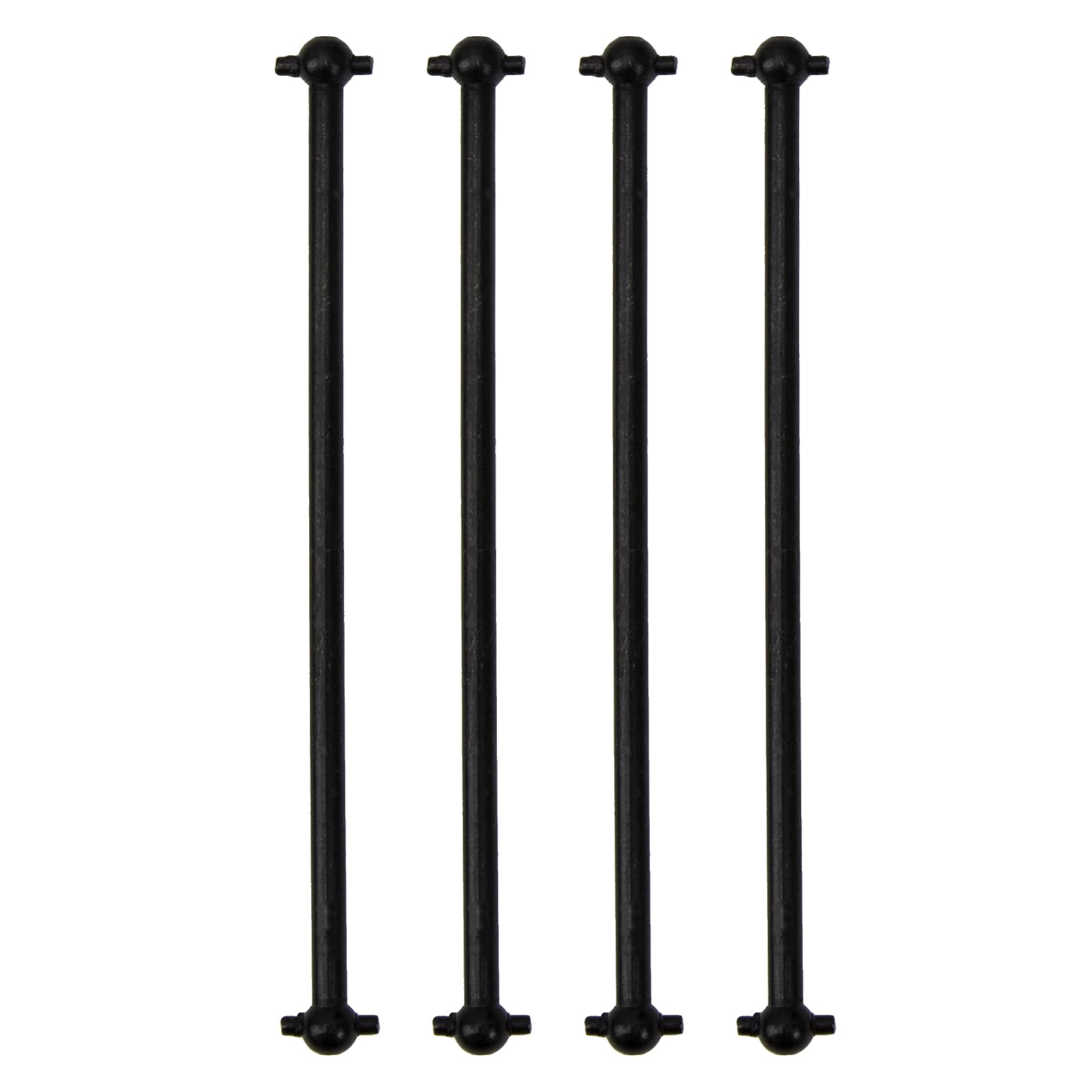 4Pack Front/Rear Center Drive Dogbone Shaft 100mm 538104 Transmission Shaft Compatible with Redcat Racing HSP HPI FS-Racing 1/10 RC Car Monster Truck (Black)