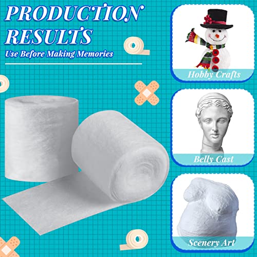 48 Rolls Cast Padding Soft Undercast Gauze Bandage Roll Cotton Wraps Cast Padding Use With Plaster Cloth Gauze Bandage For Body Cast Art Projects Mask Making Crafts, 2" X 8.9 Ft #TOP2