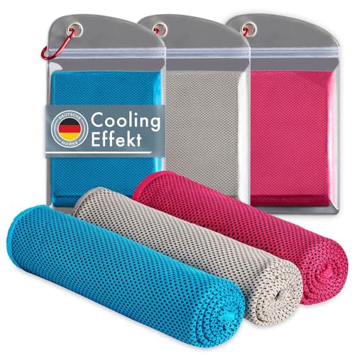 Blumtal Kühlhandtuch 3er Set - kühlendes Handtuch als Sporthandtuch -...