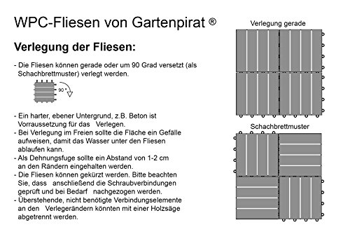 Piastrelle in legno composito WPC per 1 m²