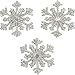 Expo International Christmas Small Branch Snowflake Iron-on Applique Trim Embellishment, Silver, 3-Pack