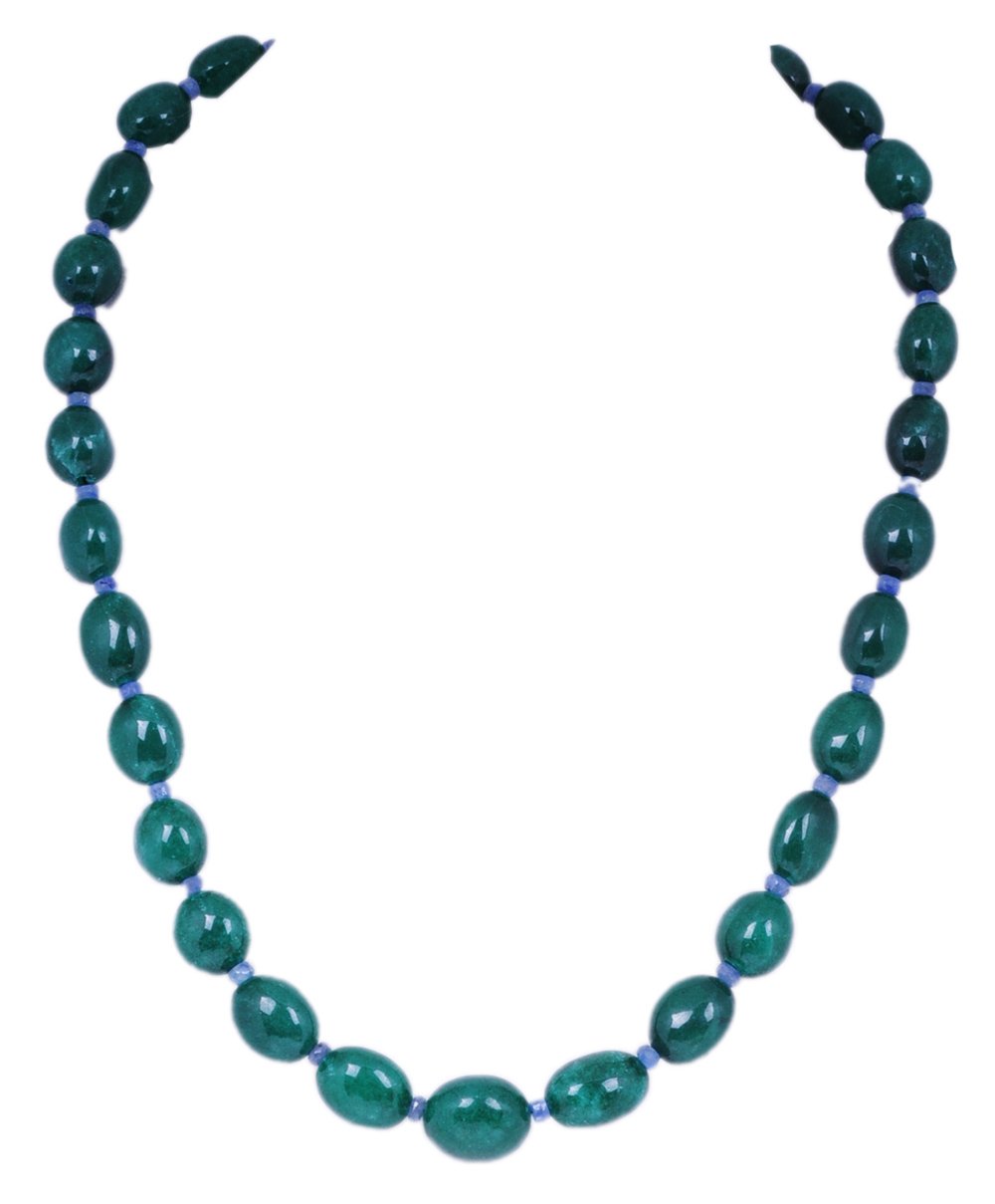 Emerald & Blue Sapphire Gemstone Bead Strand-image-22