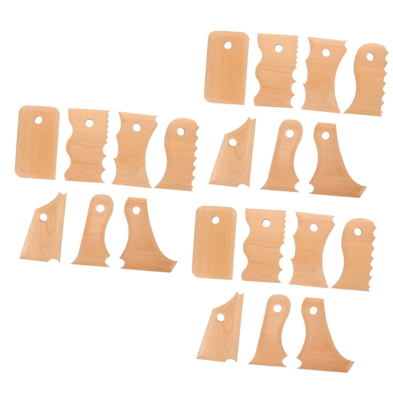 Holibanna 3 Series Herramientas De Alfarería De Madera Para Esculpir Arcilla Cortadores Manuales Ergonómicos Para Principiantes Y Profesionales Modelado Y Decoración De Figuras 7 Piezas*3