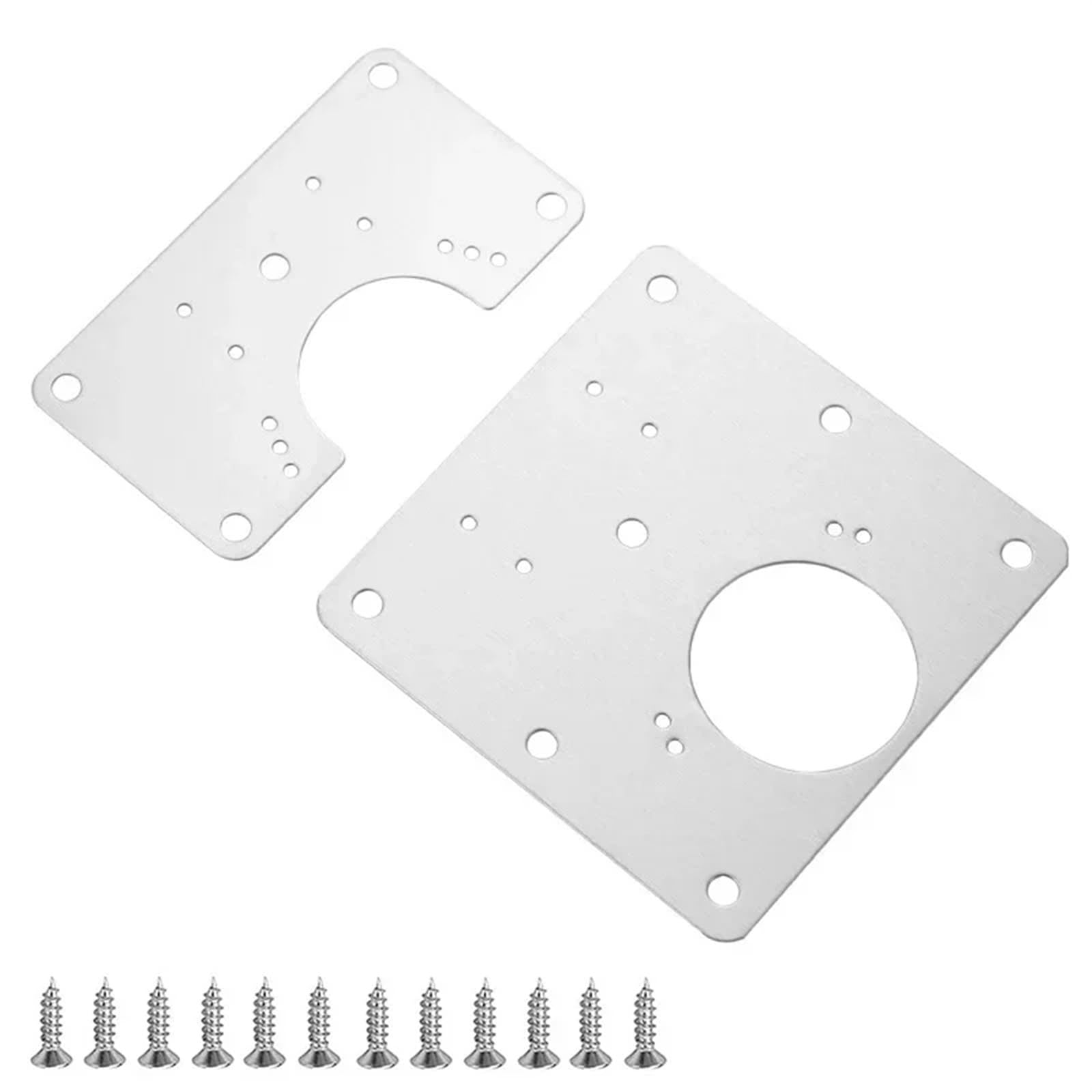 Uzamirlex 9X5cm 4Pcs Hinge Repair Plate, Stainless Steel Hinge Repair Plate Cabinet Door Fixing Plate With Screws Pack Of 1 3 5(9X5cm 4Pcs)
