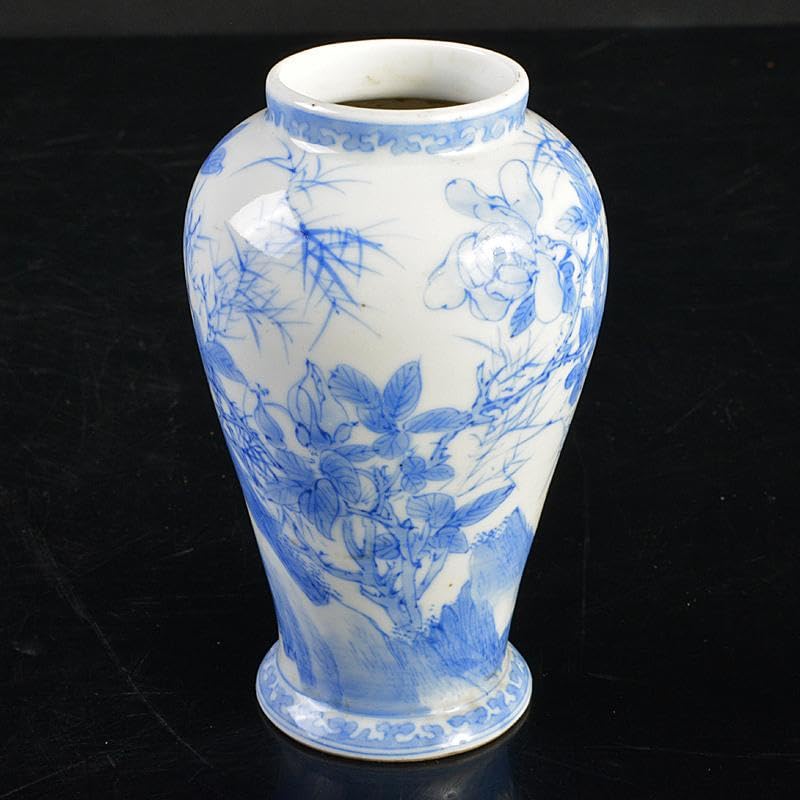 会津本郷焼　白鳳堂　富三製　草花文瓶　時代箱付　M　R7400 Amazon.co.jp: 会津本郷焼 白鳳堂 富三製 草花文瓶 時代箱付 M