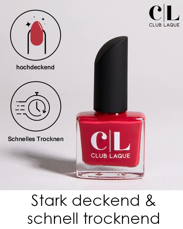 Emmi Nail Club Laque® Lady Vegan | Klassisches Rot | Mit Geruch Nach Gurke & Melone | Nagellack Schnelltrocknend & Stark… – Bild 4