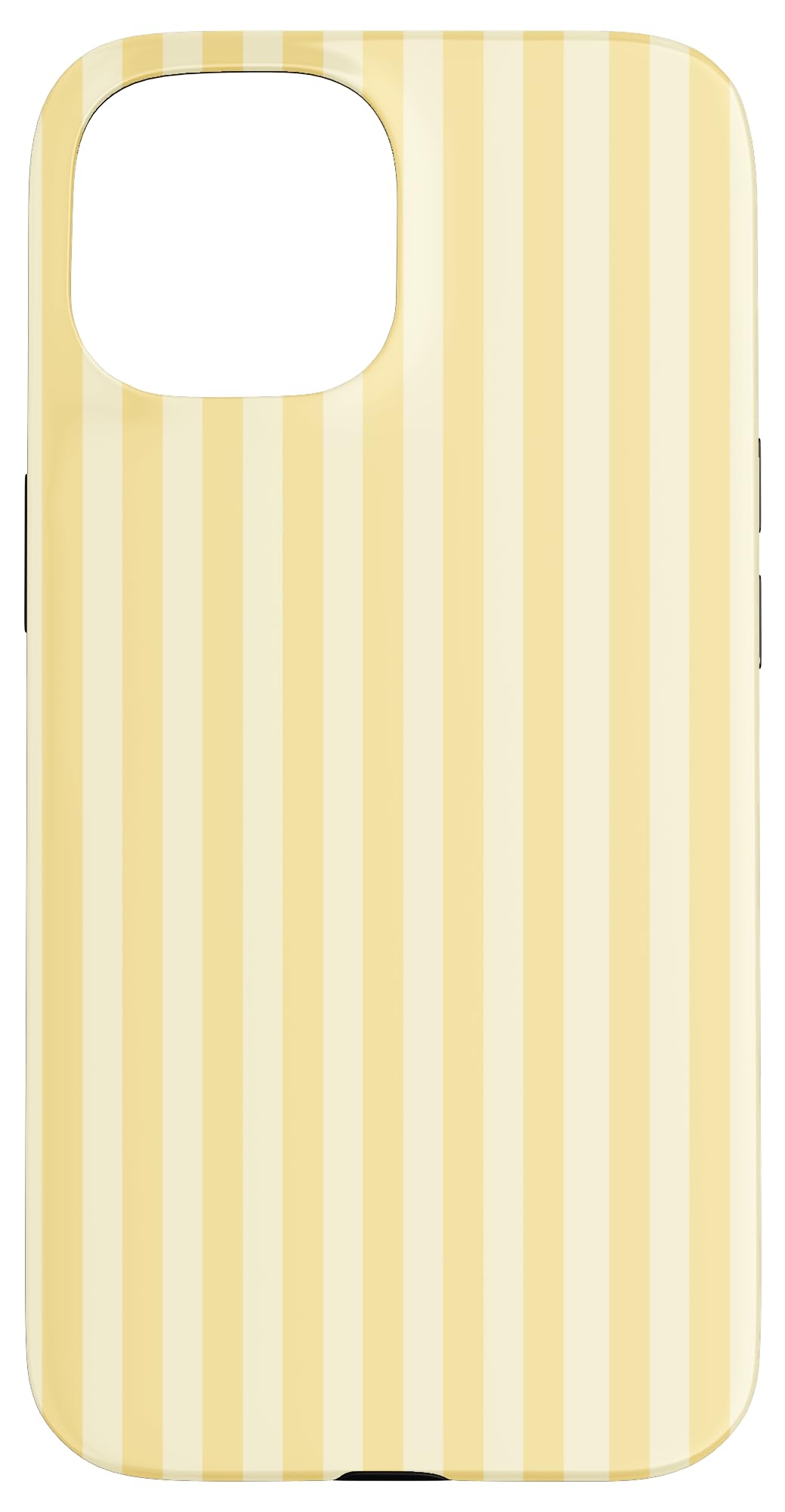 Yellow Stripes Vertical Lines Preppy Aesthetic Monochromatic Case for iPhone 15