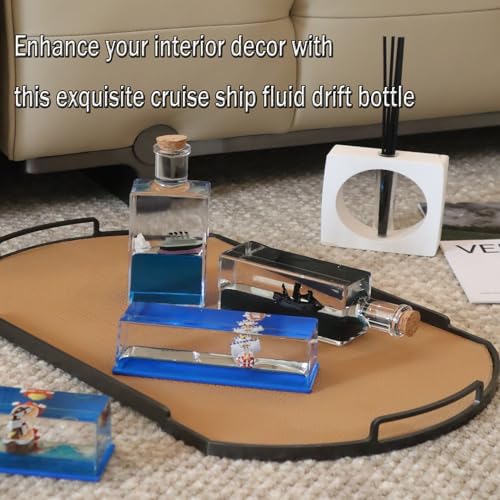 Image of PTAEXCEL Unsinkable Boat in a Box, Cruise Ship Toy, Fluid Drift Bottle, Model Decoration, Home Decoration Toys Gift (D) | Exquisite boxed model ornament, stylish home decor. Great gift choice for Christmas, birthday and various holiday celebration