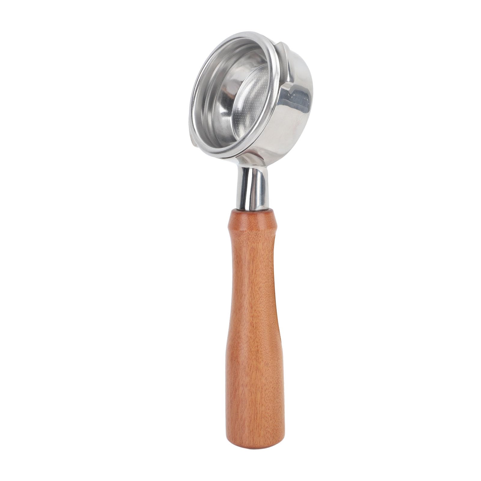 Portafiltro da 58 mm senza fondo 2 orecchie filtro senza fondo staccabile per macchina da caffè in legno massello e acciaio inossidabile per NOWWA (Stile 4)