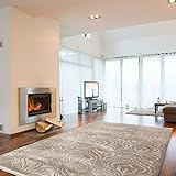 Material: 100% Polyester, Gewicht: ca. 3100 g/m², Sehr dichte Designerteppich mit ca. 500.000 Florfäden pro QM