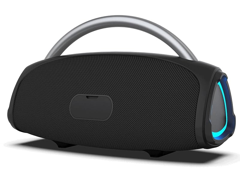 BLAUPUNKT Cassa Bluetooth Potente Portatile Nera con Batteria Integrata, Vivavoce, USB, Lettore SD e Illuminazione LED