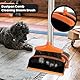 Besen und Kehrschaufel Set,mit langem Griff Ausziehbarem Stiel,aufrechter Kehrschaufel,Broom and Dustpan Set für drinnen und draußen, Garage, Küche, Büro