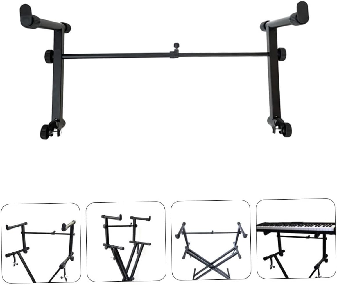 Double-tube Keyboard Stand Extension Adapter Adjustable Height Accessory for Enhanced Stability and Ergonomic Use for Musicians and Home Setup