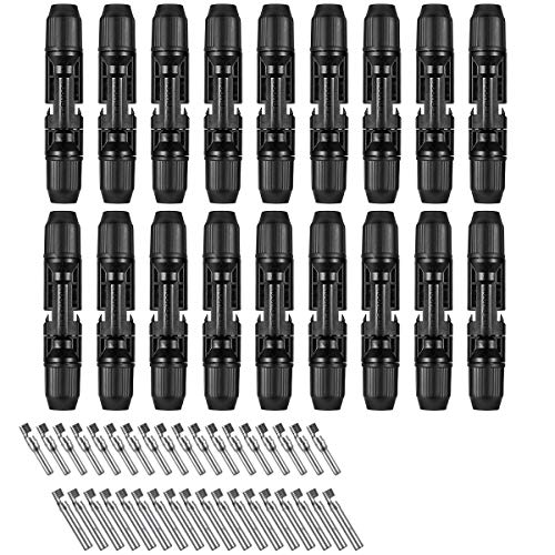 JYFT Solar Panel Cable Connectors Male/Female IP67 30A 1000V DC (18Pairs)