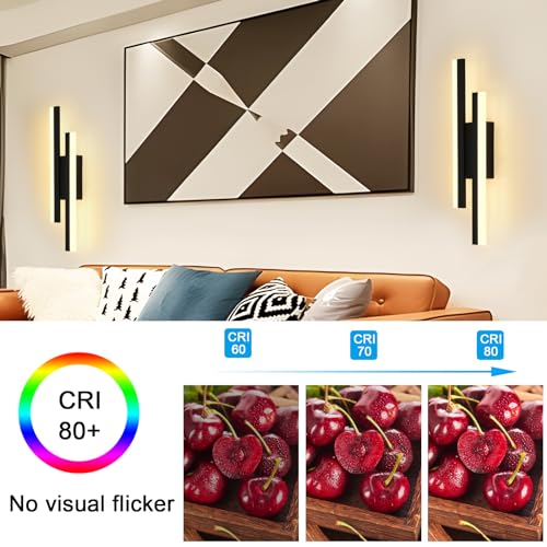 Toolight LED Wall Light Indoor, 16W 1800LM Creative Acrylic Wall Lamp LED, 40CM Long Sconce Lights Warm White 3000K - Image 4