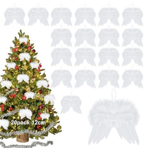 Weiß Klein Engelsflügel, 20 Stücke Engel Flügel Weihnachtsbaum,...