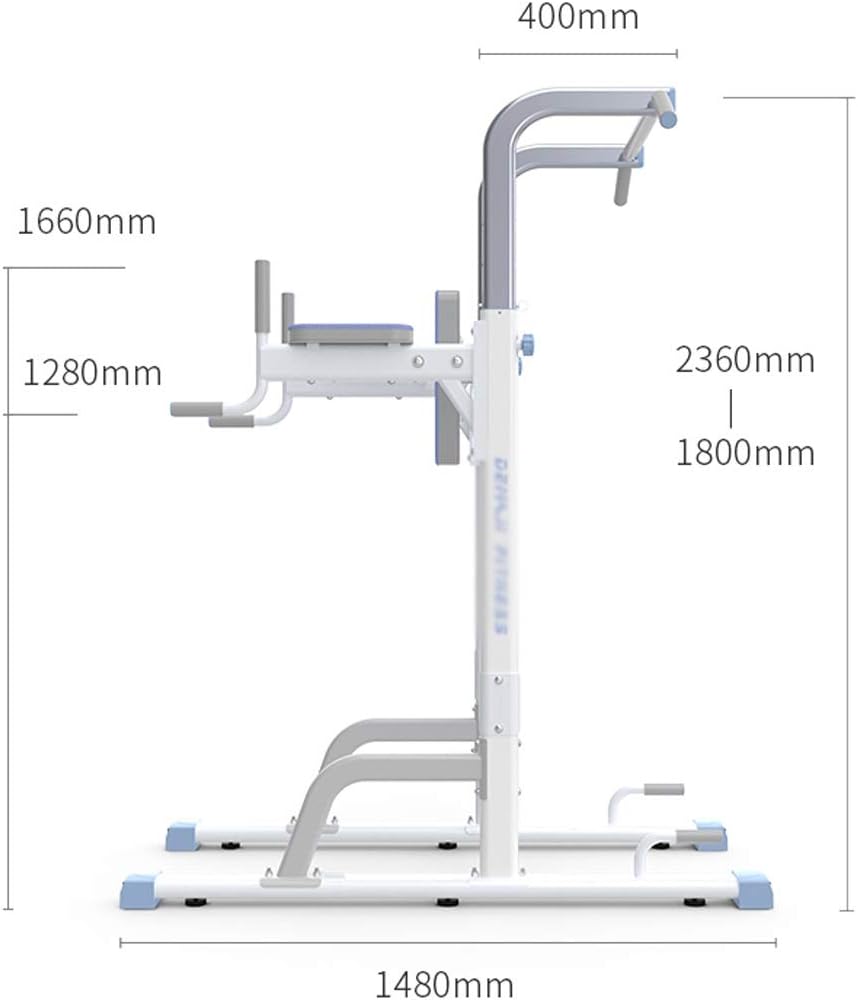 Fitness Power Rack Squat Rack Adjustable Height Pull Up and Down Station Multifunctional Home Strength Training Fitness Exercise Squat Cage Home Gym