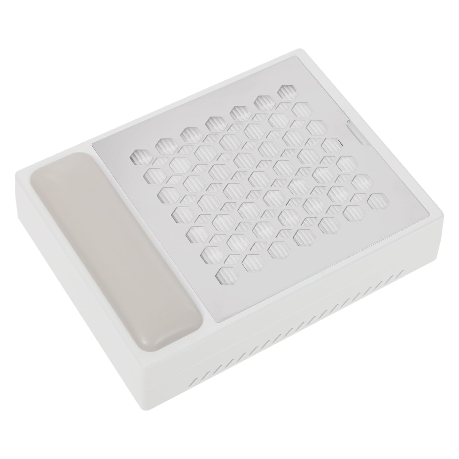 Nagelstaubsauger, 26x20x8cm Nagelstaubsammler, Staubabsaugung für Nägel Nagelstaubabsauger mit Filter, Nagelstaubsauger zum Auffangen von Staub und Nagelresten (Weiß)