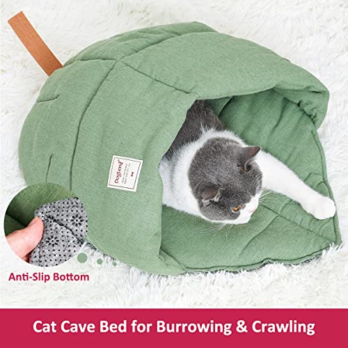 Moledino Pet Cat Sleeping Bag, Cute Cat Cave Bed Hideaway For Indoor Cats Washable Covered Cozy Soft Warming Durable Fabric Burrow Napper Pocket Bed Cat Nest Snuggle Sack For Puppy Kitten Kitty Rabbit #TOP4