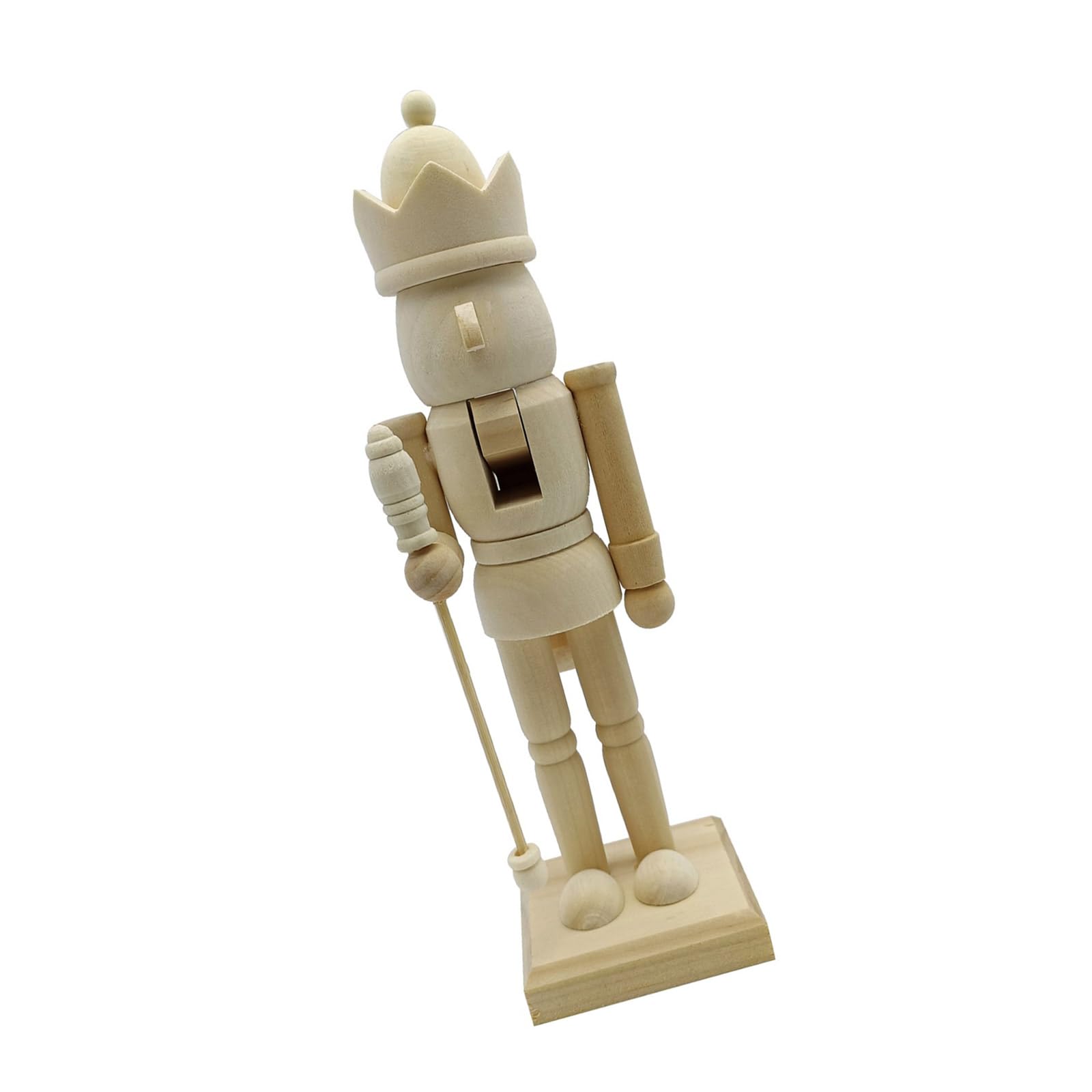 YROHGKPN Christmas Wood Nutcrackers to Paint Yourself Puppet King Soldier Unfinished Nutcrackers Table Decoration Christmas Puppet Figure Decoration