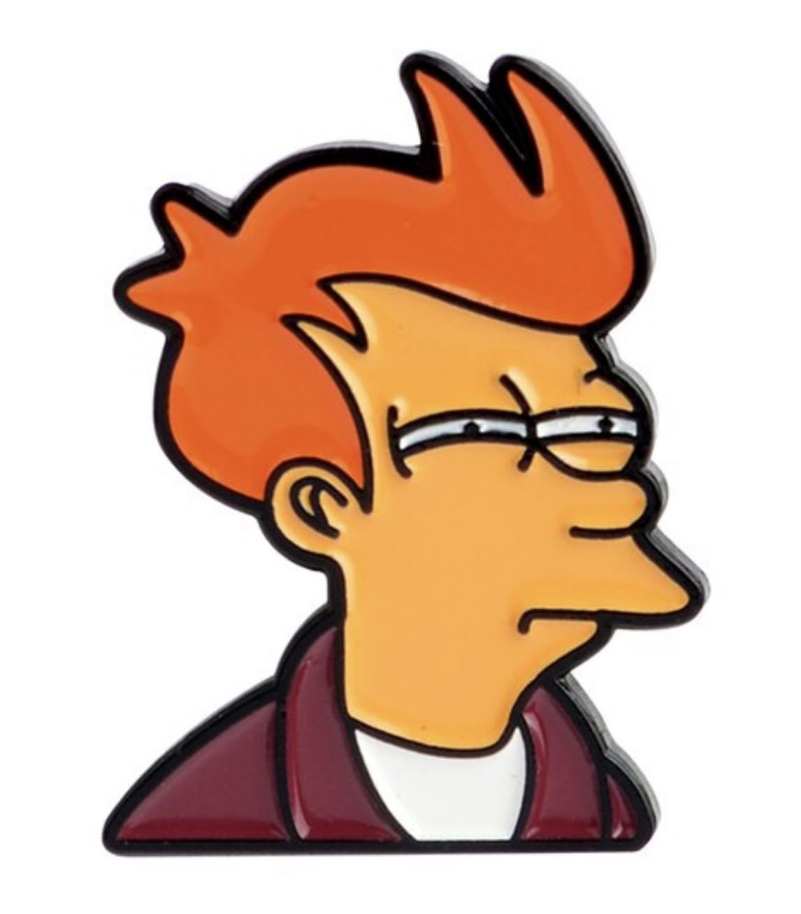 Pinstant Futurama Philip J Fry Not Sure If Meme Narrows Squints Eyes Animated Comedy TV Show 1.1" Enamel Pin Badge, 1.1 Inches, Enamel, enamel
